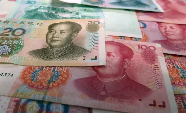 The collapse of the yuan against the dollar