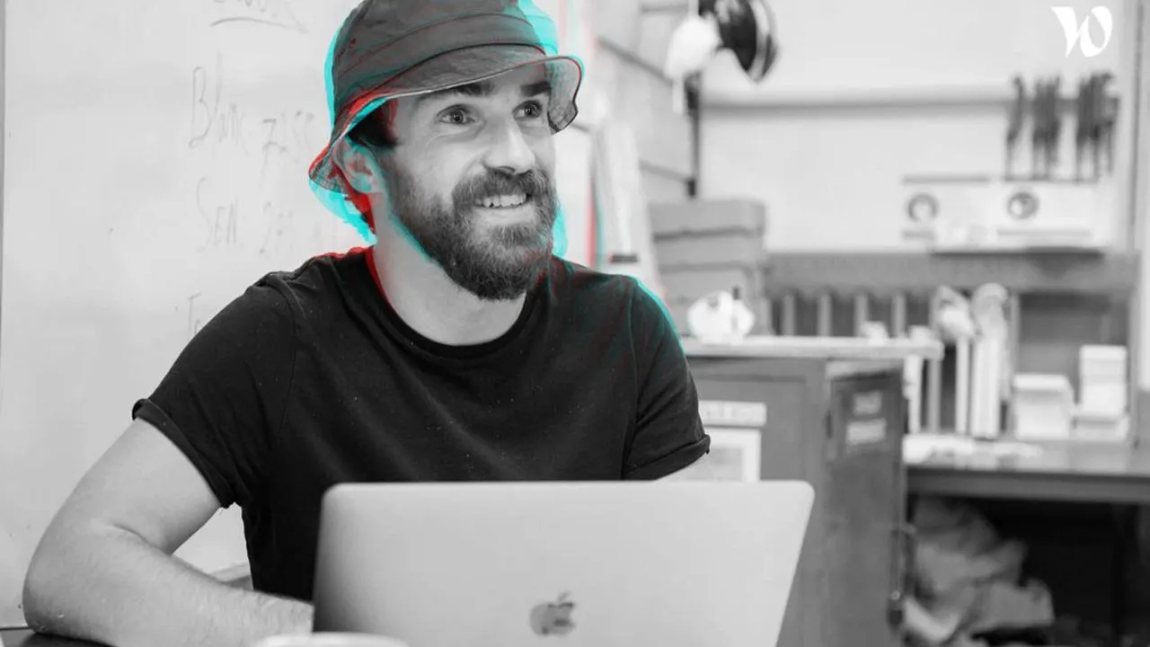 Portrait of Jim Pasquet, young creator of a recycled building material