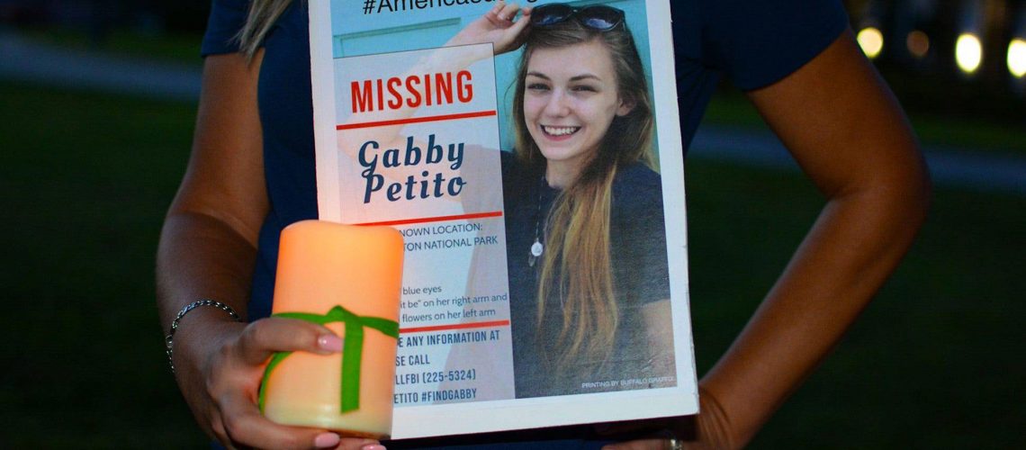 FL: Petito Vigil Gabby Petito was reported missing on September 11. Residents gathered Saturday night to support her family and those searching for the missing 22-year old North Port woman.
Petito Vigil5 (Photo by Photo by SAMANTHA GHOLAR WEIRES/USA Today Network/Sipa USA)/35131900//2109192304