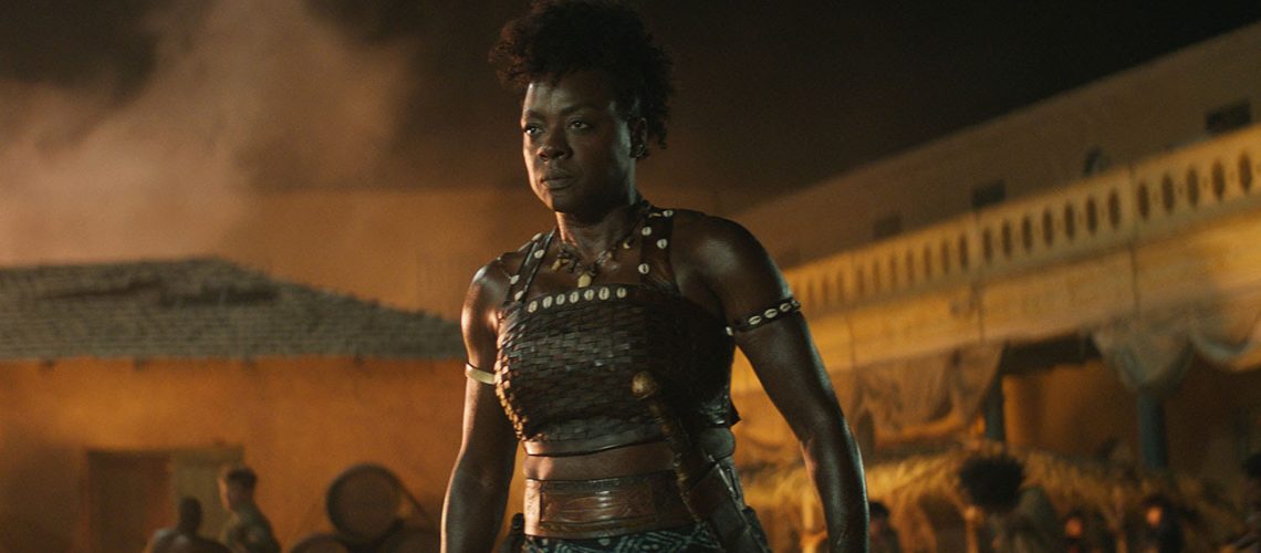 THE WOMAN KING, Viola Davis, 2022.  © TriStar Pictures /Courtesy Everett Collection