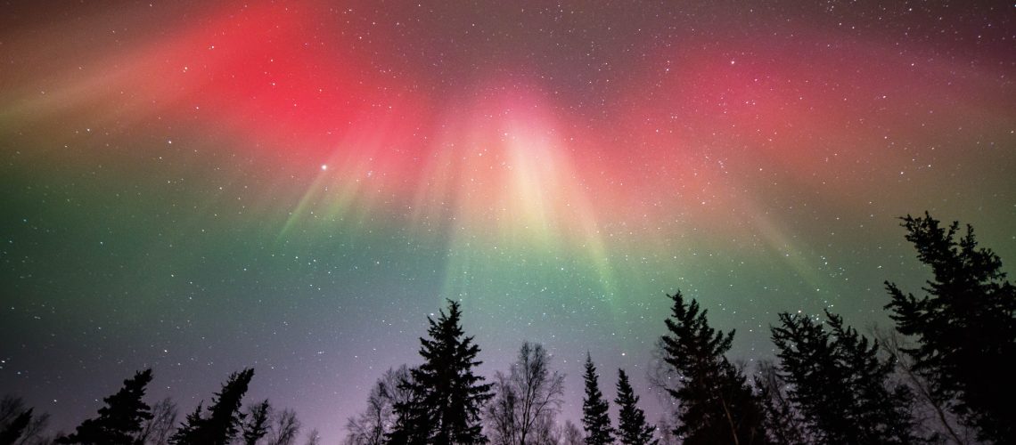 A very unique aurora display seen in Yellowknife.
